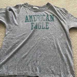 American Eagle Grey And Green T shirt